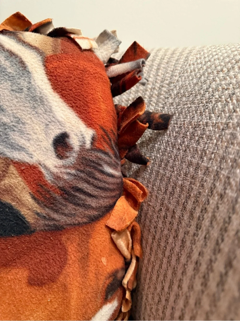 Fleece Horse Print Accent Pillow - Brown & White Horses